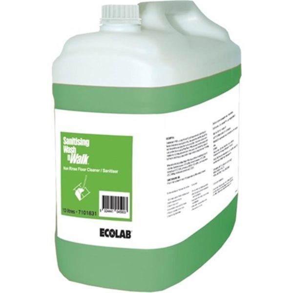 ECOLAB WASH & WALK FLOOR CLEANER/SANITISER 10L Premium Food Packaging