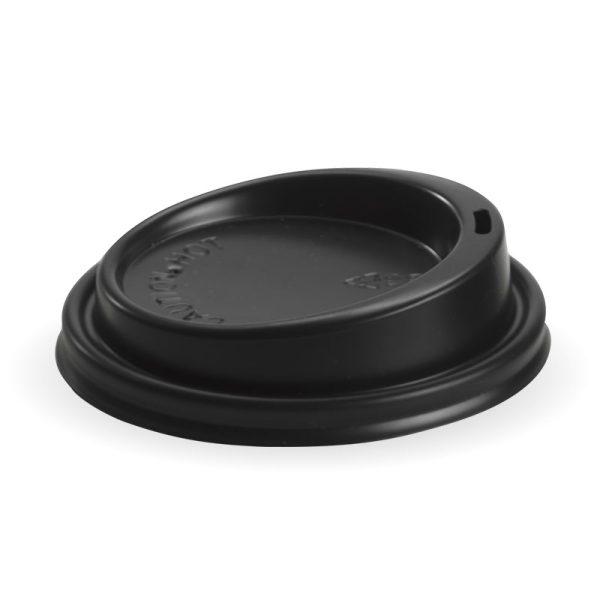 BIOPAK BLACK LID TO SUIT 8 OZ (90 MM) 12 OZ 16 OZ & 20 OZ PS LARGE LID ...